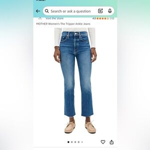 MOTHER Tripper Ankle Fray Flared cropped jeans in “it’s a small world”